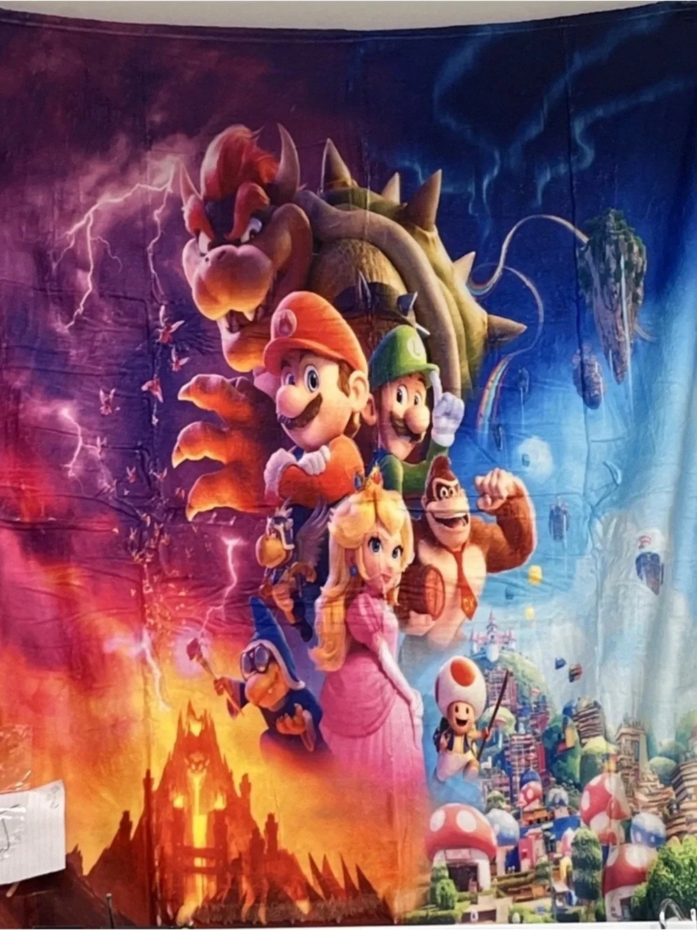 Super Mario Bros. Movie Blanket 3ft X 4ft Nintendo Super Soft